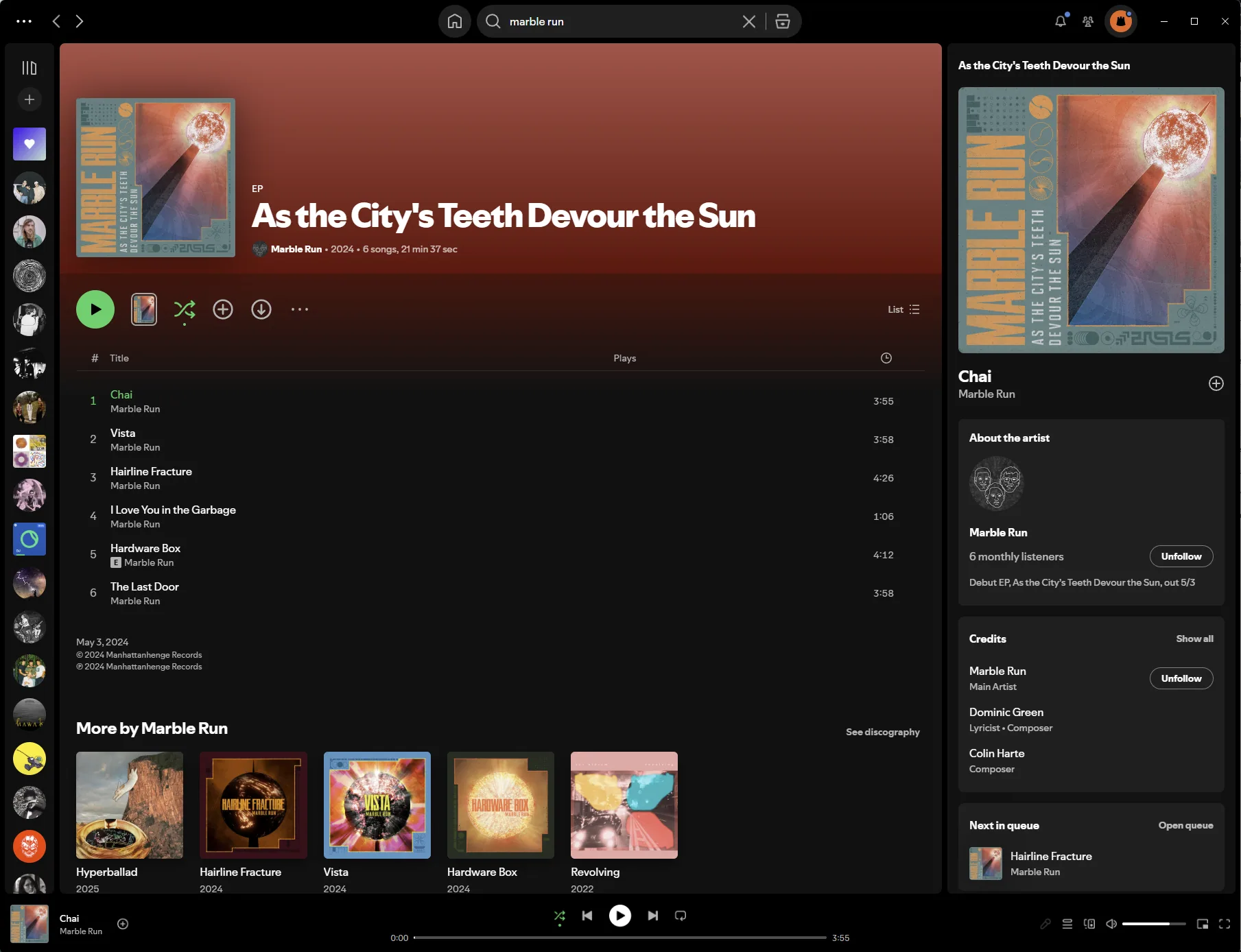 Marble Run on Spotify