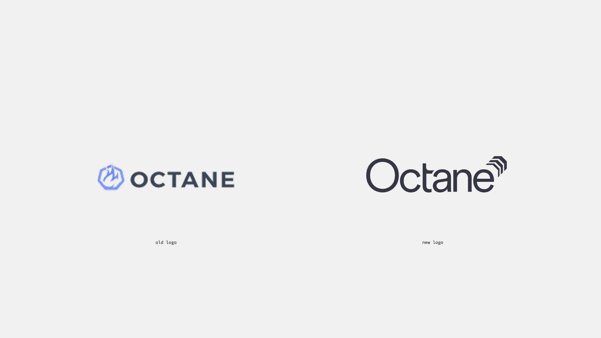 Octane logo before and after