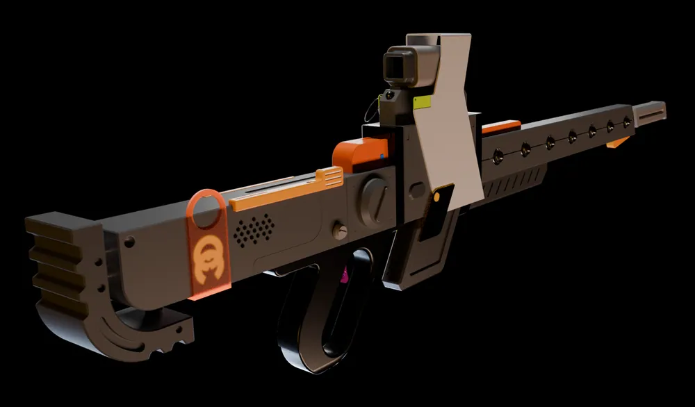 Marathon sniper rifle concept, 3D render