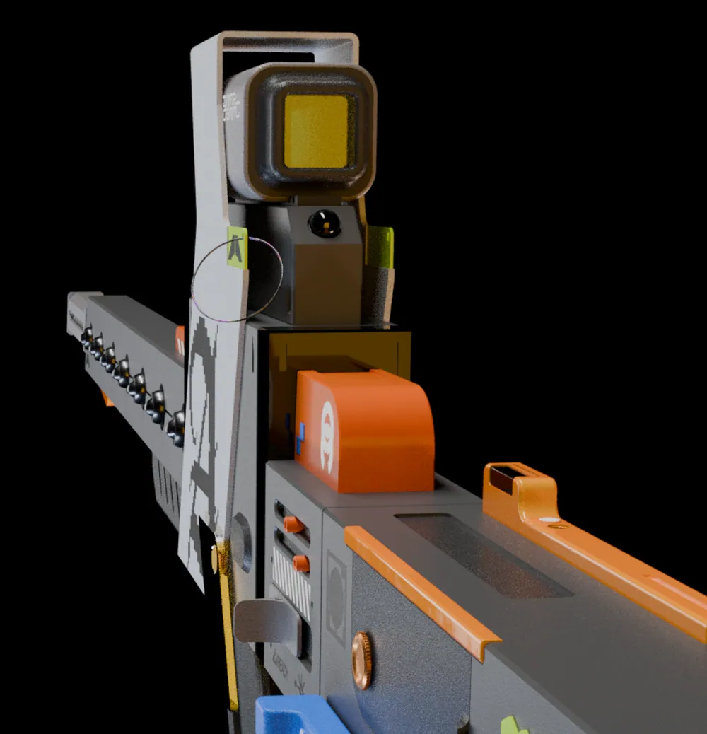 Marathon sniper rifle concept, 3D render